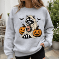 thumbnail image 4 of Halloween Shirt, Ghost Raccoon Drinking Coffee Sweatshirt, Pumpkin Spooky Hoodie, Cute Trick or Treat T-Shirt, Raccoon Lover Gift for Women, 4 of 9