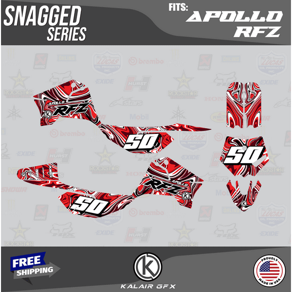Kalair GFX Graphics Kit for Apollo RFZ X4-X6 X14-X19 (All Years) Snagged Series