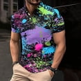 thumbnail image 5 of YAYUBA Mens Polo Shirts Cotton Button Down V Neck Big and Tall Golf Business Casual Wear Quick Dry Athletic Fit Athletic Fit Golf Tee Shirt, 5 of 5