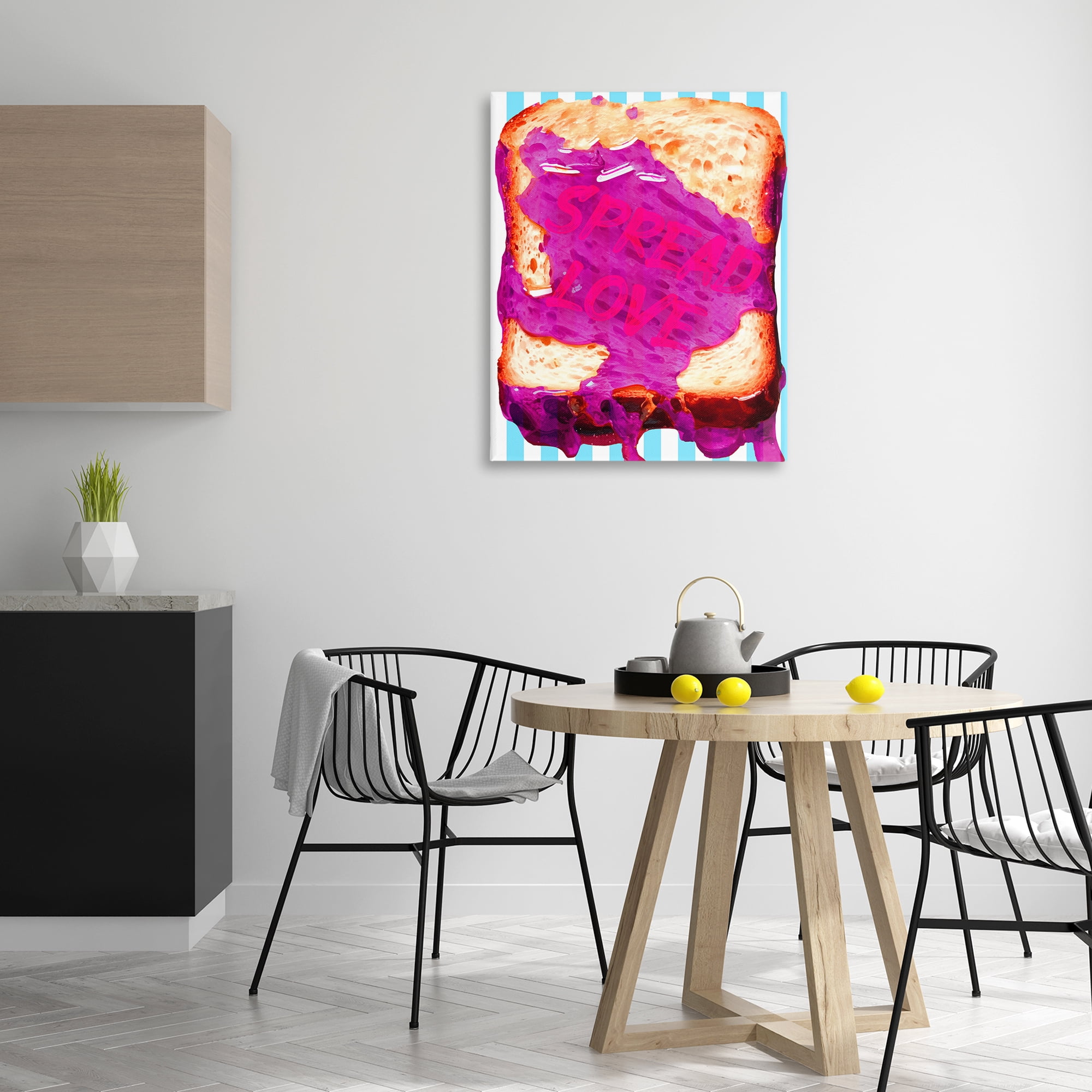 Stupell Industries Spread Love Toast Food & Beverage Painting Gallery Wrapped Canvas Art Print Wall Art, 30 x 40