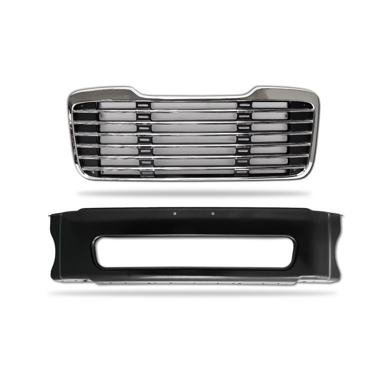 Black Steel Bumper Center and Grille for Freightliner M2 Business 