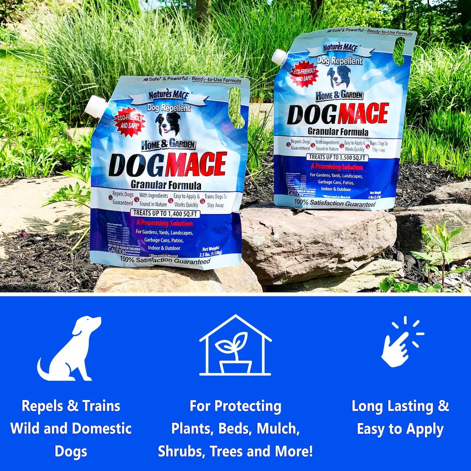 Nature's MACE Dog MACE | Dog Repellent, Training Aid, Pet Deterrent | 2.5 lb. Granular Bag | Treats 1,400 Sq.ft