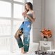 thumbnail image 5 of Balery Two Brave Cats Are Floating On The Sea Iceberg Pantalones de pijama para mujer, pijamas ultraligeros, pantalones de estar por casa-Small, 5 of 6