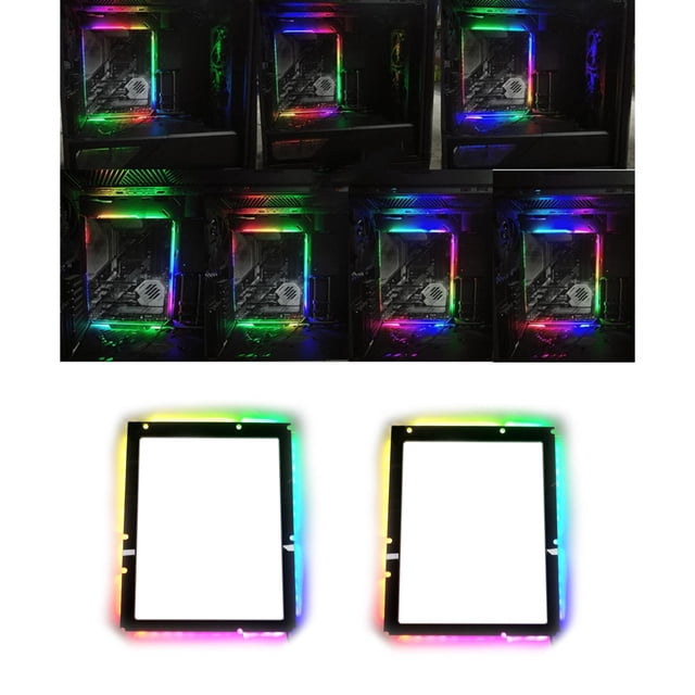 2x licencia Trasera RGB 5 V Emisor de lámpara Decorativo ARGB Sync Back-Plane para licencia Base Ordenador de Oficina RGB Luz Trasera Decoración tirarere de perfke tablero de luz
