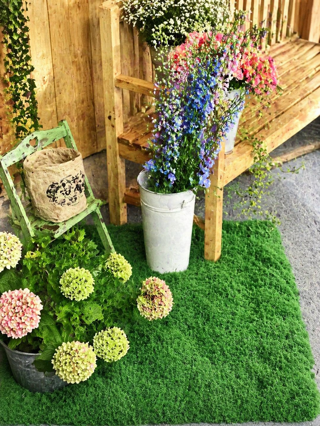 Tifaealis Artificial Moss Mat 39.37" x 78.74" | Dark Green Faux Moss | Low-Maintenance Indoor & Outdoor Plant Moss for Home, Garden, and Crafts