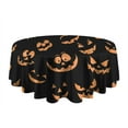 thumbnail image 5 of Round Tablecloth Ghost Pumpkin Face Table Cloth Waterproof Fabric Spillproof Wrinkle Free Soft Table Covers for Dining Kitchen Parties Heavy Weight Tabletop Cover 60x60 Inch, 5 of 5