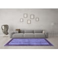 thumbnail image 3 of Ahgly Company Machine Washable Indoor Square Abstract Blue Modern Area Rugs, 6' Square, 3 of 4