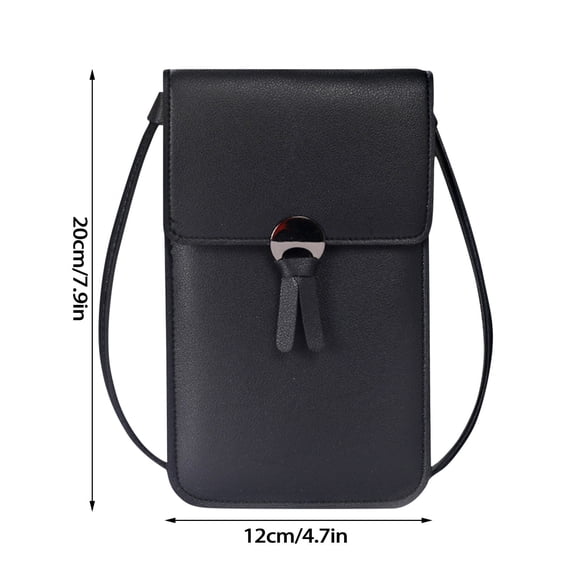 DGS Women Touchscreen Phone Bags, Mini Leather Mobile Phone Crossbody Bags Shoulder Handbag Wallet With Credit Card Slots
