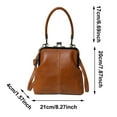 thumbnail image 2 of Pu Totes With Lids Handbags for Women Lock Crossbody Pu Leather Clasp Purse Crossbody Shoulder Tote Purses Wallet, 2 of 5