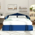thumbnail image 4 of Upholstered Twin Size Daybed with Adjustable Height Pop Up Trundle Twin Bed and USB & Type-C Charging Port, Day Bed Frame with 2 Side Pockets, No Box-Spring Needed, Blue, 4 of 10