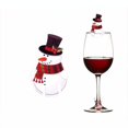 thumbnail image 3 of Juego de 10 tarjetas de copa de Navidad para el hogar, adornos de decoración de copa de vino, sombrero de Papá Noel, Año Nuevo, 2022, 2023, 3 of 4