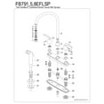 thumbnail image 4 of Kingston FB795EFLSP Centurion Two-Handle 4-Hole 8" Centerset Kitchen Faucet with Side Sprayer in Oil Rubbed Bronze, 4 of 5