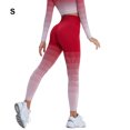 thumbnail image 3 of Sonducket Pantalones de Yoga de poliéster para mujer, pantalones de cintura alta absorbentes de sudor para niñas, ropa deportiva para levantar la Prendas para la parte inferior del cuerpo Rojo S Sonducket AP019275-06, 3 of 6