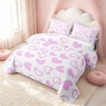 thumbnail image 3 of Erosebridal Cute Hearts Twin Quilt Set, Girls HeartTwin Coverlet Set, Polka Dots Reversible, Light Pink, 2-Piece (1 Bedspread and 1 Pillowcase), 3 of 7