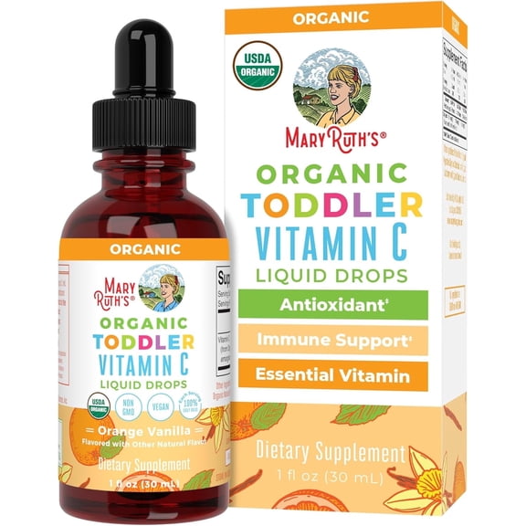 MaryRuth's Toddler Vitamin C Drops, Orange Vanilla, Org, 1 oz