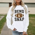 thumbnail image 2 of Arlun Oversized Sweatshirts for Women Bend and Snap Football Graphic Printed Pullover Sweatshirt Crewneck Loose Comfort Game Day Casual Long Sleeve Hoodless Tops White XL, 2 of 4
