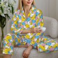 thumbnail image 6 of Honeii Colorful Duck print Women's Pajama Sets Long Sleeve Button Down Sleepwear Nightwear Soft Pjs Lounge Sets-X-Large, 6 of 7