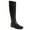 Black, variant on FSJ Women Classic Knee High Riding Boots Low Chunky Heels Round Toe Side Zipper Comfortable Flat Retro Casual Shoes Size 8 Brown
