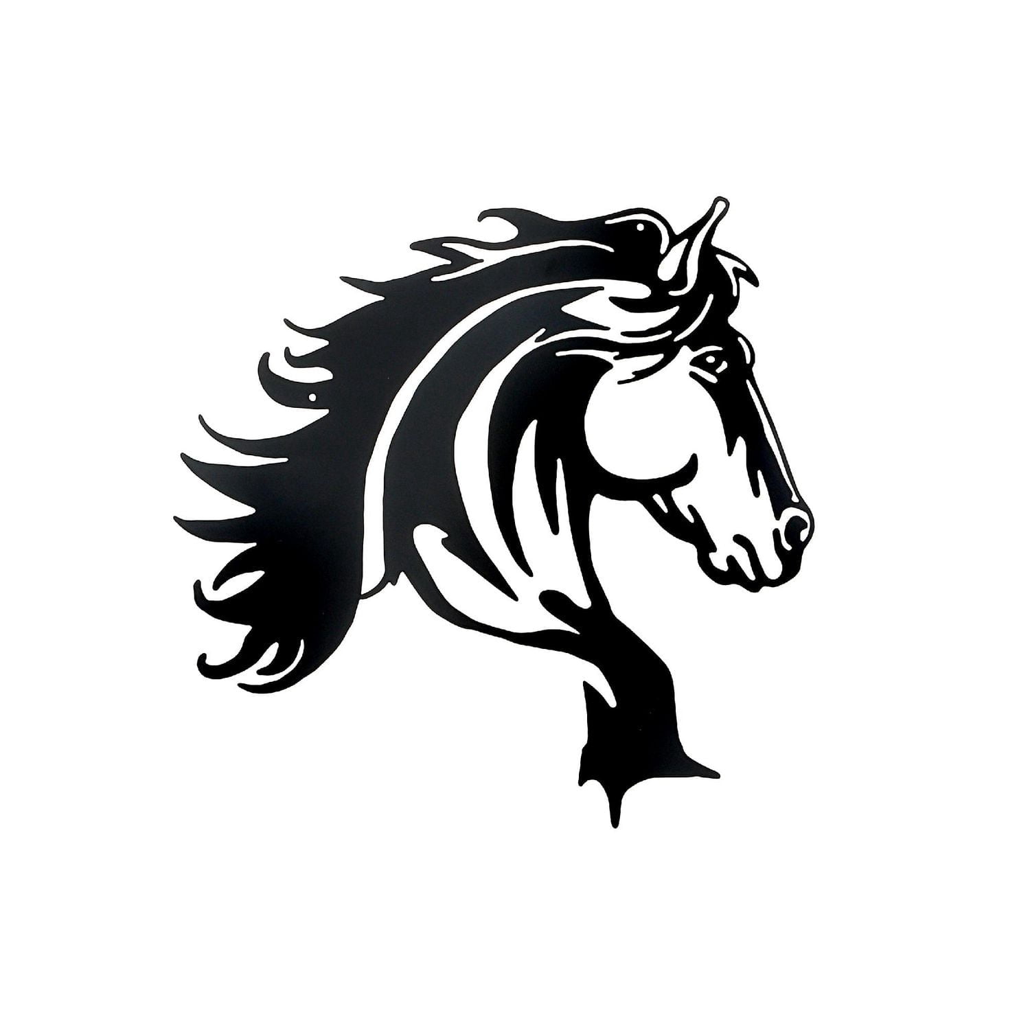 IH Casa Decor Metal Black Wall Decor Horse Head