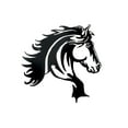 thumbnail image 1 of IH Casa Decor Metal Black Wall Decor Horse Head, 1 of 3