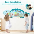 thumbnail image 6 of Costway 11-in-1 Dinosaur Activity Wall Busy Board Panels for Education Early Development Blue, 6 of 11