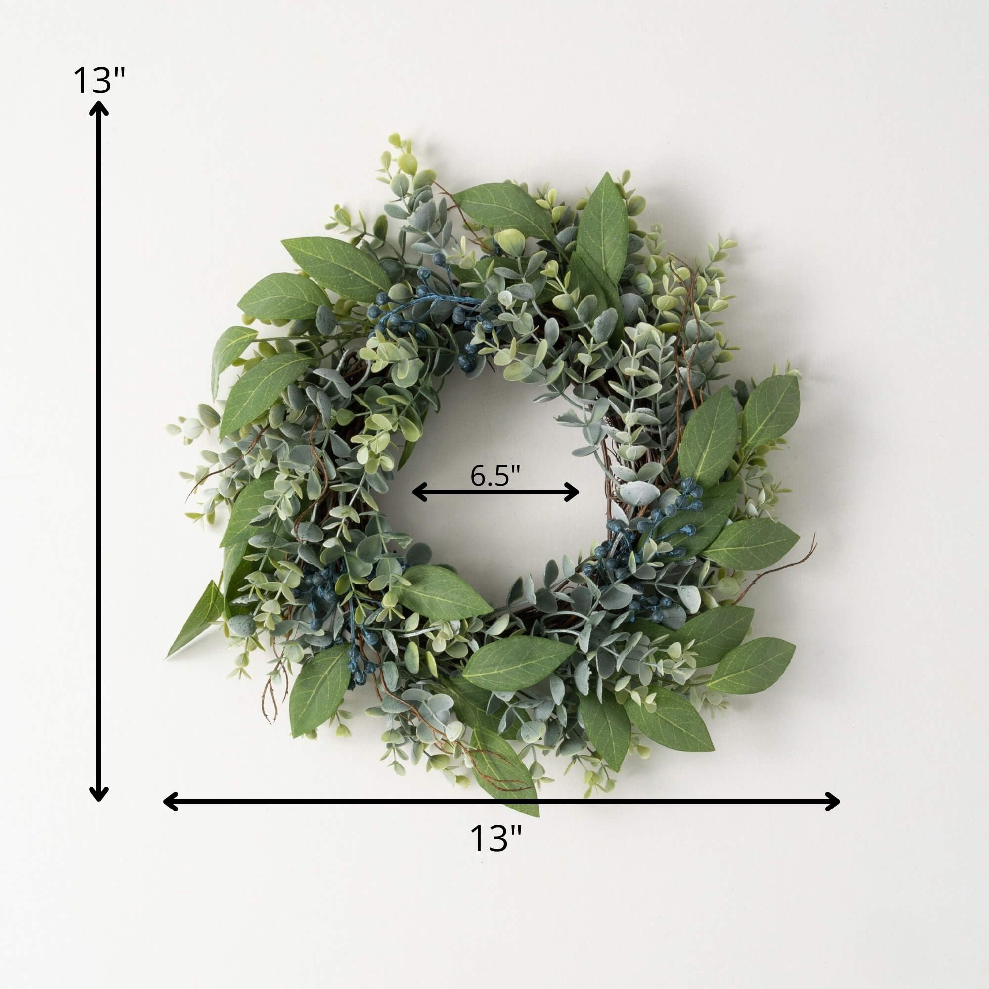 Sullivans 13" Artificial Eucalyptus & Sage Mini Wreath