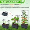 thumbnail image 3 of 2 Packs Raised Garden Bed Tomato Planter Box with Trellis, 43.4" Self-Watering Tomato Cage with Rectangular Trellis for Climbing Plants, Flowers, Vegetables, Vine in Patio Garden Indoor Outdoor, 3 of 8