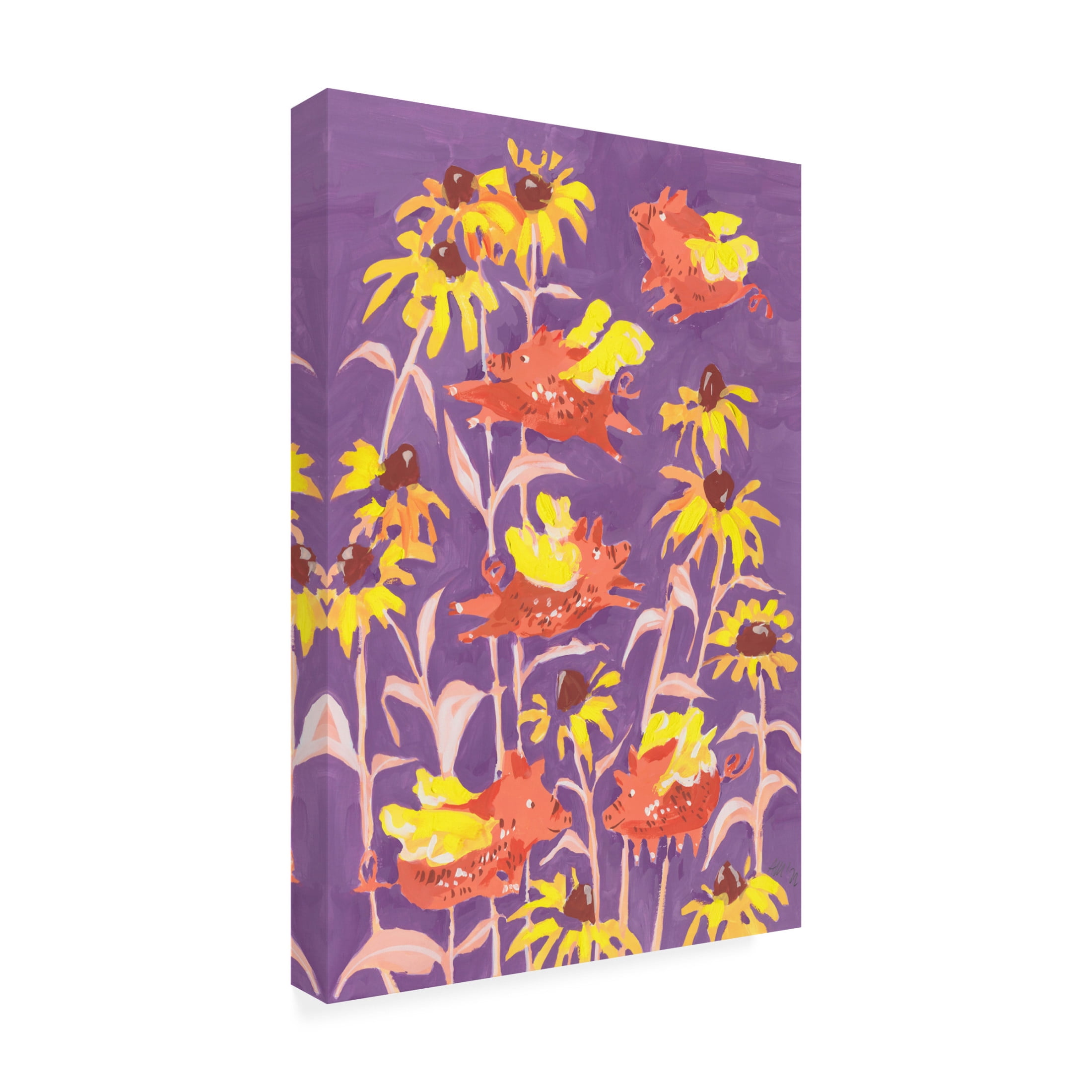 Trademark Fine Art Ania Zwara Flying Piglets Canvas Wall Art