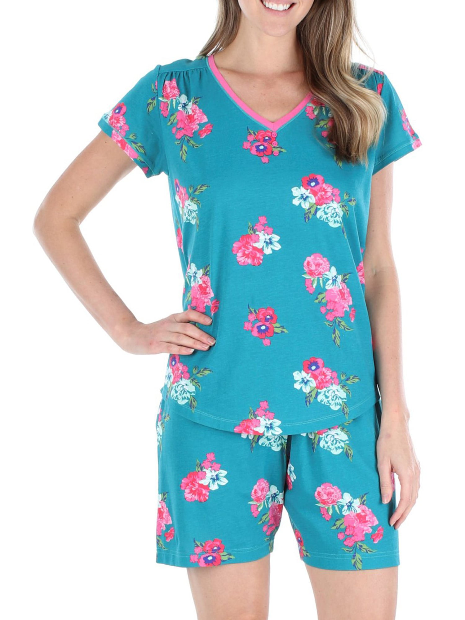 Sleepyhead - Sleepyheads Women's Cotton V-Neck Top and Shorts Pajama ...