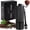 Black, variant on Manual Coffee Grinder Gift Box Non-Detachable Stainless Steel Conical Burr Aluminum Coffee Bean Grinder with 25 Grinding Settings Cleaning Brush Grindable Espresso Moka Pot for Camping Black