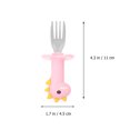 thumbnail image 4 of KAKOWELY Training Tableware 1 Set Training Tableware Chick Learning Spoon Fork Toddler Eating Tool4.33"X1.77"X1.18", 4 of 5