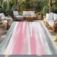 thumbnail image 3 of Outdoor Rug 3x5 ft Pink Grey Paint Waterproof Outdoor Patio Rug Mat Non Slip Outside Area Rugs Carpet for RV,Camping,Porch,Deck,Pool,Balcony,Backyard, Abstract Art Texture, 3 of 9
