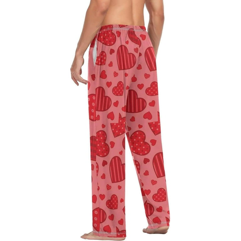 GZHJMY Valentine s Day Pajama Pants for Men Lounge Pants Lightweight Men Pajama Bottoms with Drawstring Pockets Christmas New Year Birthday Gifts Small Walmart