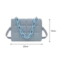 thumbnail image 4 of Bolsa de mensajero de cadena gruesa pequeño a cuadros para mujer, de hombro de Color sólido a la moda Ndcxsfigh Para Estrenar, 4 of 9