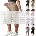 thumbnail image 3 of Hfnxid Plus Size Capris Pant for Womens Loose Fit Elastic Waist Workout Trousers Casual Athletic Cropped Trouser Green XXL, 3 of 10