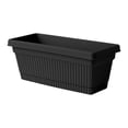 thumbnail image 5 of Bloem Amelia 18" Resin Window Box Planter - Indoor and Outdoor, Fluted Texture, for Window Sills, Garden and Patio, Lightweight and Fade Resistant, Black, 5 of 6