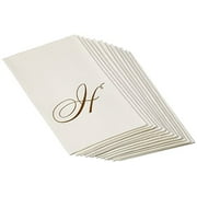 UPC 025096713962 product image for Entertaining with Caspari White Pearl Paper Linen Guest Towels, Monogram Initial | upcitemdb.com