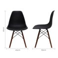 thumbnail image 3 of Set de comedor Mundo In cristal 120 cm Oslo y 4 sillas Eames Negro base Nogal, 3 of 9