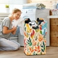 thumbnail image 5 of Yayeee Freestanding Laundry Hamper with Handle Collapsible Large Storage Basket for Clothes, Orange Leaves, 5 of 7