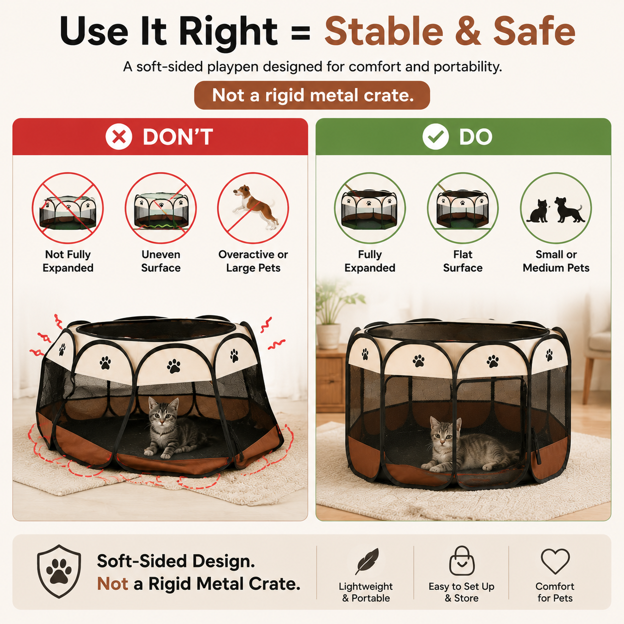CoPedvic Portable Pet Playpen Pop-Up Tent photo 7