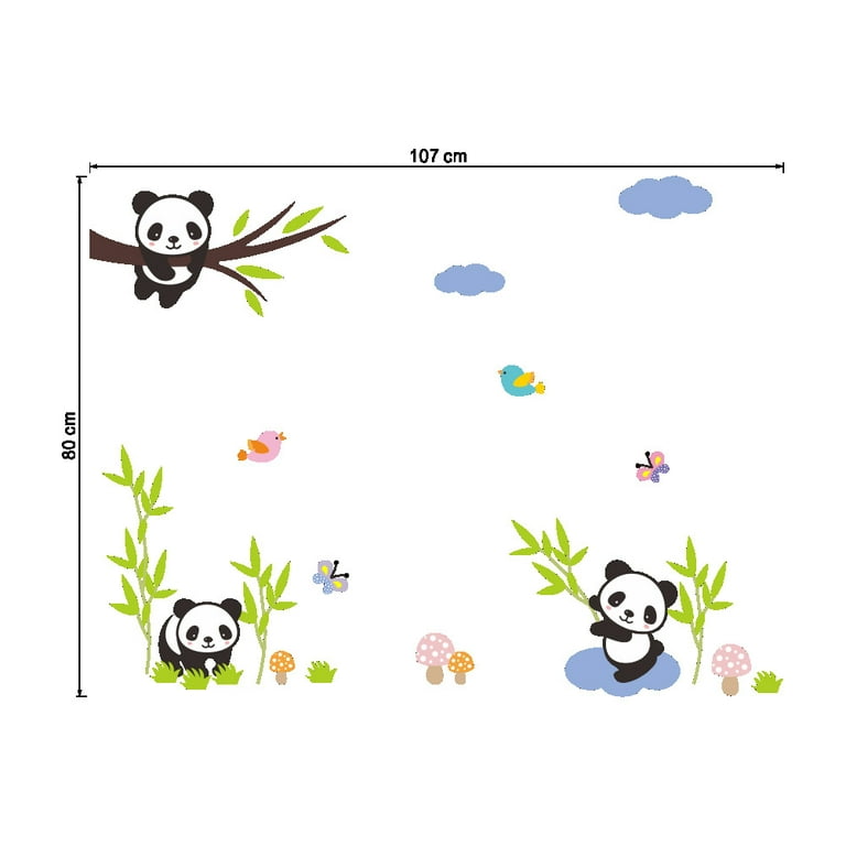 2pcs 3d Panda Bubble Stickers For Kids, Cute Decorative Decals For Greeting  Card, Journal Material