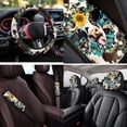 thumbnail image 4 of Uorisanigo Car Seat Covers Full Set with Funny Aztec Cow Print Steering Wheel Cover Car Seat Belt Covers Center Console Cover Head Rest Protector Universal for Auto Truck Van SUV, 14 Pieces, 4 of 6