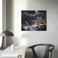 thumbnail image 3 of JRXY   Snowy Village Canvas Print - Winter Scene - Christmas Village - Under a Full Moon  pattern3, 3 of 4