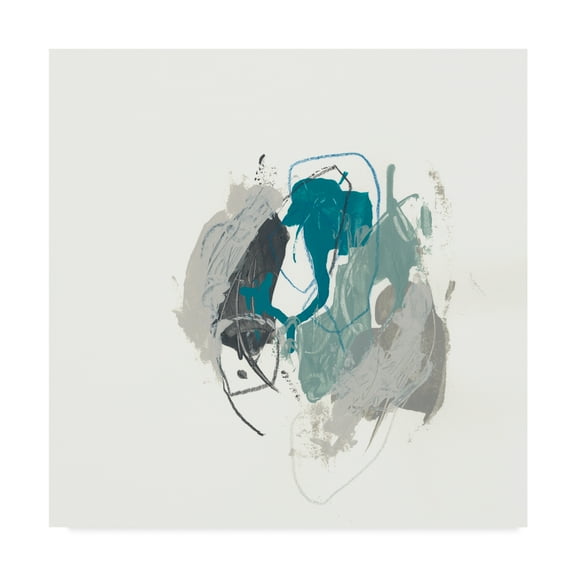 Trademark Fine Art 'Teal Gesture IV' Canvas Art by June Erica Vess