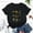 Black, variant on Ichuanyi Womens Shirts , Women's Casual Loose Round O-Neck Printed Short Sleeve T-Shirt Tops