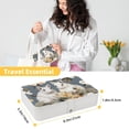 thumbnail image 5 of Animal PU Leather Travel Jewelry Organizer Box with Removable Compartment and Bracelet Holder, 5 of 6