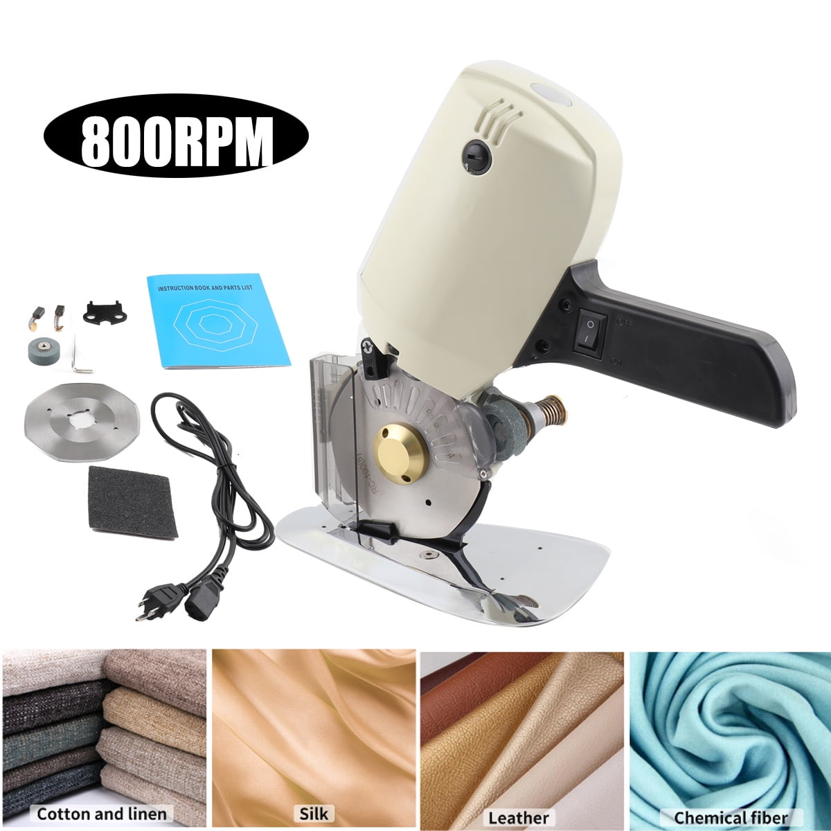 YILIKISS Electric Rotary Fabric Cutter Cloth Cutting Machine 4 Inch Electric Rotary Cloth Cutter