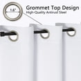 thumbnail image 2 of OVZME Kalme 2 Panels Pure White Grommet Blackout Curtains 84 inch Length, Thermal Insulated Room Darkening Curtain Drapes for Living Room Bedroom, Each W40 x L84 inch, Pure White, 2 of 8