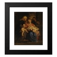 thumbnail image 2 of Peter Paul Rubens 12x14 Black Modern Framed Museum Art Print Titled - The Sagrada Familia with Santa Isabel and San Juan, 2 of 5