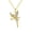 Yellow, variant on Rose Gold Platinum Plated Necklace Pendant Tinkerbell Wings Fairy 20" B333
